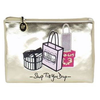 LuLu Guinness - Shop Till You Drop Gold Top Zip Purse (1)