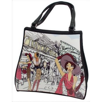 Karen Marie - Boutique Bags - Vintage Market Acrylic Pop-Art Tote