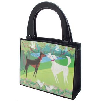 Karen Marie - Boutique Bags - Dog Meeting Acrylic Pop-Art Tote