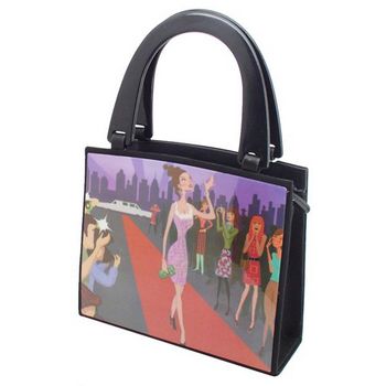 Karen Marie - Boutique Bags - Red Carpet Acrylic Pop-Art Tote