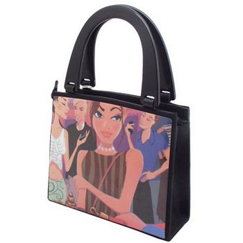 Karen Marie - Boutique Bags - Velvet Rope Acrylic Pop-Art Tote
