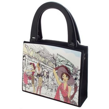 Karen Marie - Boutique Bags - Vintage Market Acrylic Pop-Art Tote