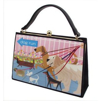 Karen Marie - Boutique Bags - Dog Run Medium Acrylic Pop-Art Tote