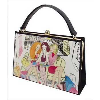 Karen Marie - Boutique Bags - Shopping Girl Medium Acrylic Pop-Art Tote