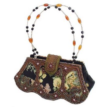 Karen Marie - Boutique Bags - Beaded Vintage Floral Handbag (1)