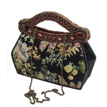 Karen Marie - Boutique Bags - Beaded Vintage Floral Handbag (1)