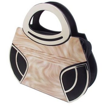 Karen Marie - Boutique Bags - Marble Beige Acrylic Bag (1)