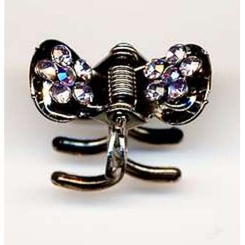 Mini Crystal Clips - Amethyst - 4 Clips
