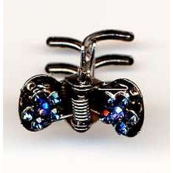 Mini Crystal Clips - Blue Sapphire - 4 Clips