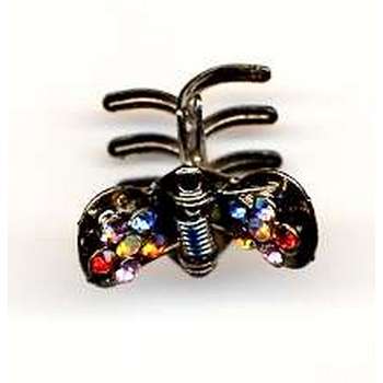 Mini Crystal Clips - Multi-Colored - 4 Clips