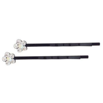 Smoothies - Gem Flower Bob Pins- Crystal