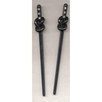 Hairsticks - Black Rhinestone Twists
