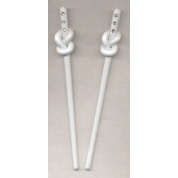 Hairsticks - White Rhinestone Twists