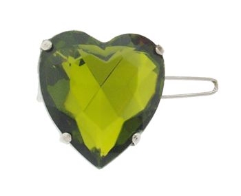 Natasha B. - A Sassy Heart Mini Barrette (1) - Jade Green