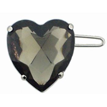 Natasha B. - A Sassy Heart Mini Barrette (1) - Smoky Black