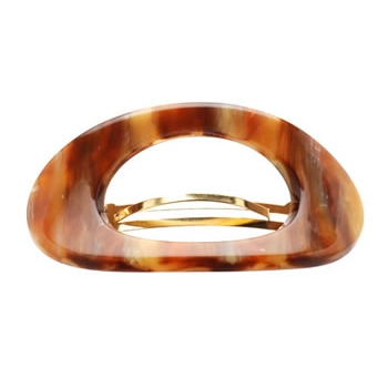France Luxe - JackieO Cutout Barrette - Caramel Horn