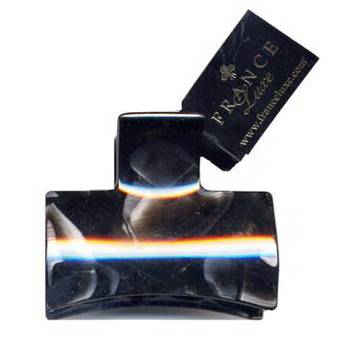 France Luxe - Solid Rectangle Claw Clip - Nacro Black