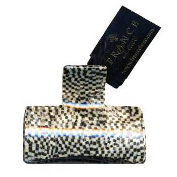 France Luxe - Solid Rectangle Claw Clip - Opera Silver