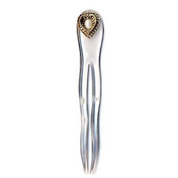 Good Hair Days - Crystal Pick w/Double Heart