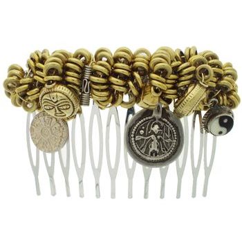 Donna Collins - Authentic Tibetan Bone w/Sterling Yin & Yang Charm (1)