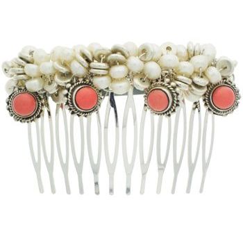 Donna Collins - Balinese Coral Silver Metal Comb (1)