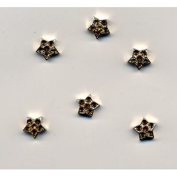 Floating Magnetic Rhinestone Stars - Honey Topaz