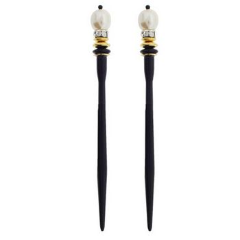 Mei Fa - Hairstyx - Anniversary - Short Hairsticks - (Set of 2)