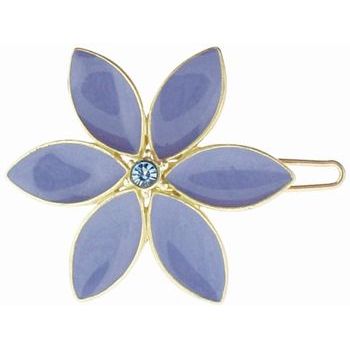 Fred & Lola - Enamel Floral Barrette (Gold) (1) - Periwinkle