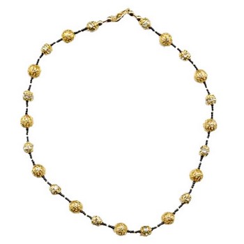 HB HairJewels - Diva Collection - Black & Gold Necklace