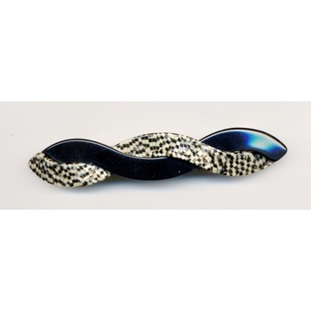 France Luxe - Twist Barrette - Black/Opera Silver