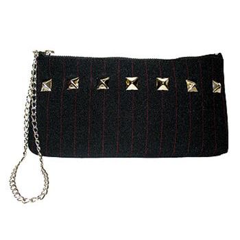 Amici Accessories - Punk - Black Pinstripe Clutch
