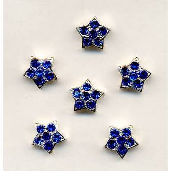 Floating Magnetic Rhinestone Stars - Blue Sapphire