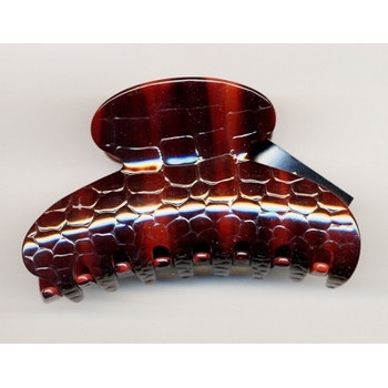 France Luxe - Couture Jaw Clip - Brown Crocodile