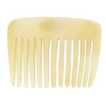 De Renaudin - Carved Horn Side Comb - White & Blonde Blend (1)