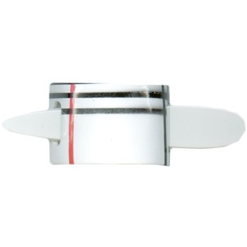 Camila - Bun Slide - White with Black & Red