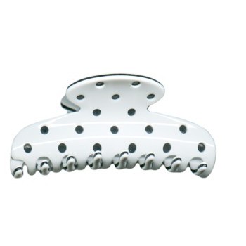 Camila - Poka Dot Claw - White with Black (M)