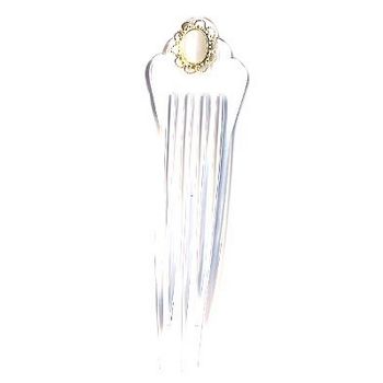 Good Hair Days - Crystal w/Gold & Pearl - Large Chignon Pin - Crystal