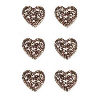 HB HairJewels - Magnetic Austrian Crystal Hearts - White Crystal (6)