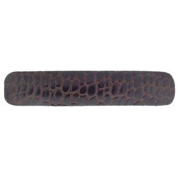 Elle & Elle Girl - Leather Covered Barrette - Brown