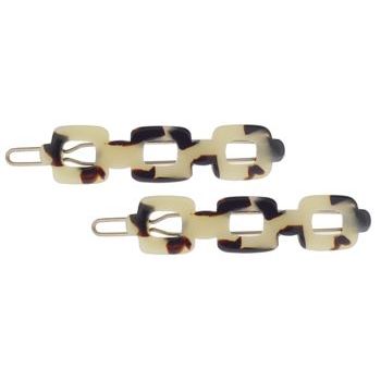 France Luxe - Petite Chain Barrettes - Ivory Tokyo (2)