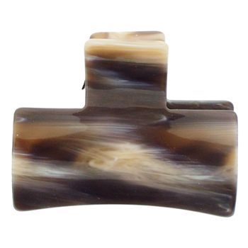 France Luxe - Solid Rectangle Claw Clip - Nouget Brown