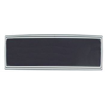 France Luxe - Layered Luxury Rectangle Barrette - Black w/White Trim