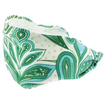 Frank & Kahn - Silk Scarf Headband - Green - 2 7/8inch Wide