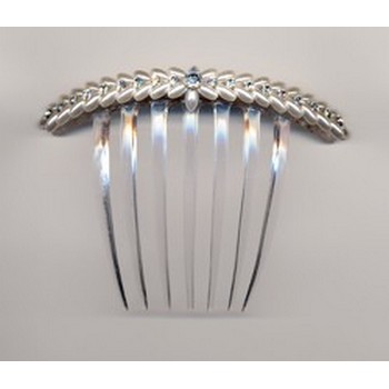 Karen Marie - Bridal Collection - Pearl & Crystal French Twist Comb - 40 Petals
