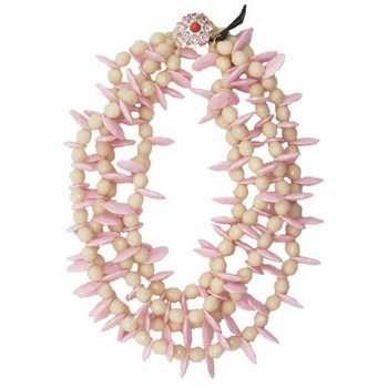 Gerard Yosca - Pink Paddle Bead Necklace w/Clasp (1)