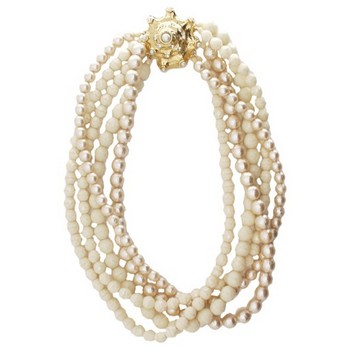 Gerard Yosca - Multi Four Strand Bead Necklace w/Clasp (1)