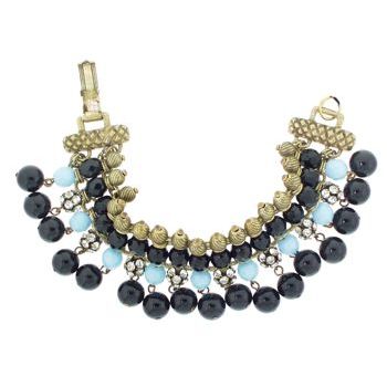 Gerard Yosca - Jet Bead on Fringe Bracelet (1)  (All sales final on sale items.)