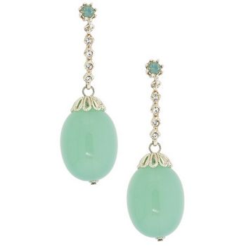 Gerard Yosca - Green Filigree Bead Drop Earrings (2 Earrings Per Set)