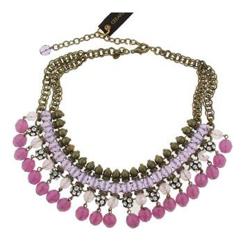Gerard Yosca - Pink Bead on Fringe Necklace (1)