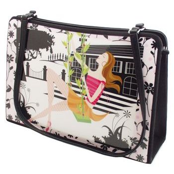 Karen Marie - Boutique Bags - Girl on a Swing 8inch Acrylic Tote (1)